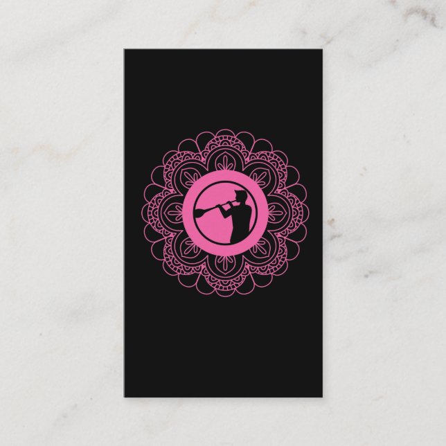 Glass Blower Mandala profession Glass Blowing Art Business Card (Front)