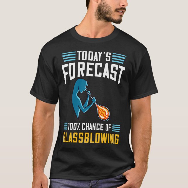 Glass Blowing Gift Glassblower Glassworking Artist T-Shirt (Front)