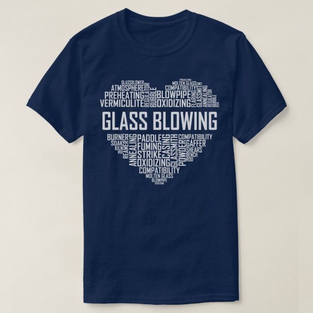 Glass Blowing Heart T-Shirt (Design Front)