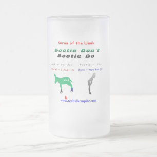 glass - booty don't frosted glass beer mug