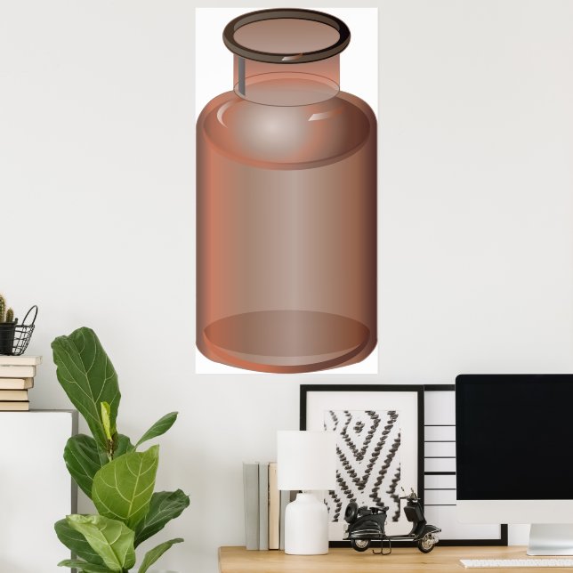 Glass Bottle Vase Poster (Home Office)