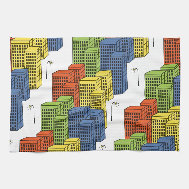 Glass Bottles, Abstract Pattern Design. Tea Towel (Horizontal)