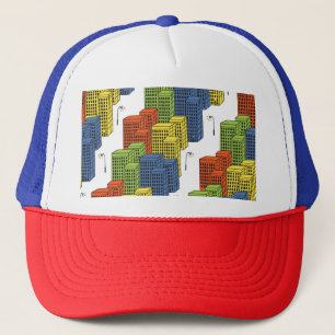 Glass Bottles, Abstract Pattern Design. Trucker Hat