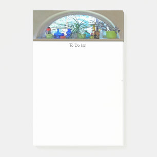 Glass Bottles Plants In Window Watercolor Template Post-it Notes