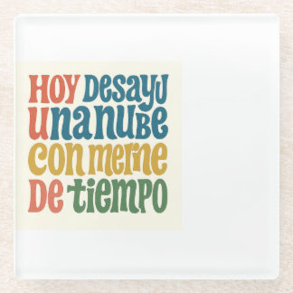 Glass bottles Surreal breakfast Glass Coaster