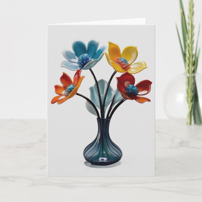 Glass Bouquet  Card (Front)