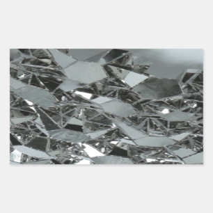 Glass Broken Pieces Rectangular Sticker