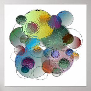 Glass Bubbles (white background) Poster