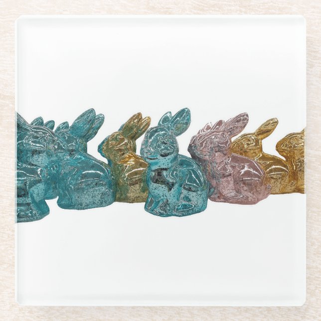 Glass Bunnies Coaster (Front)