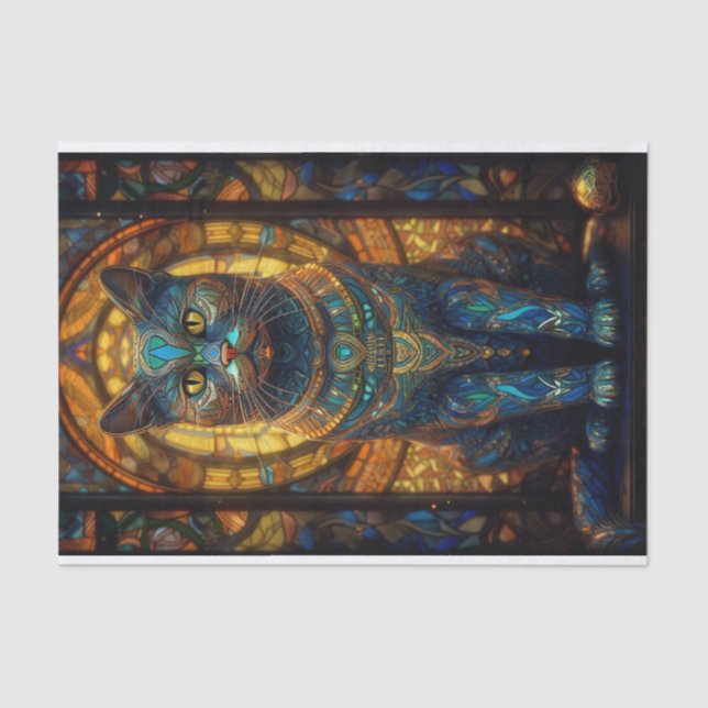 Glass Cat Tissue Paper (Front)