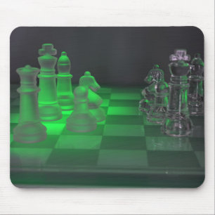 Glass Chess Pieces Mouse Mat