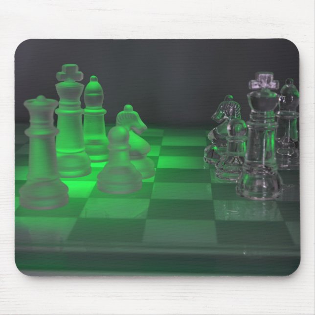 Glass Chess Pieces Mouse Mat (Front)