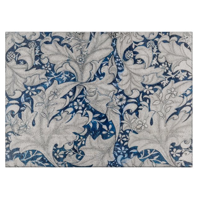 GLASS CHOPPING BOARD : WILLIAM MORRIS : WALLFLOWER (Front)
