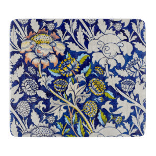 GLASS CHOPPING BOARD : WILLIAM MORRIS: WATERCOLOUR