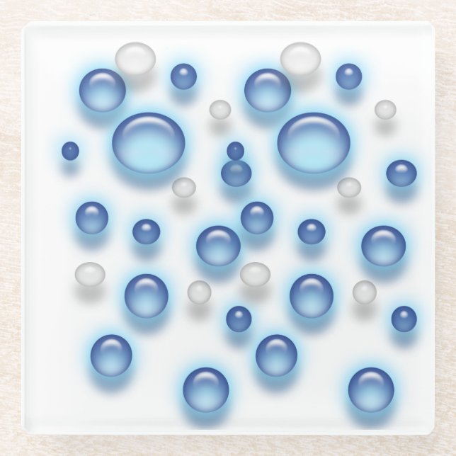 Glass Coaster - 3D Bubbles (Front)