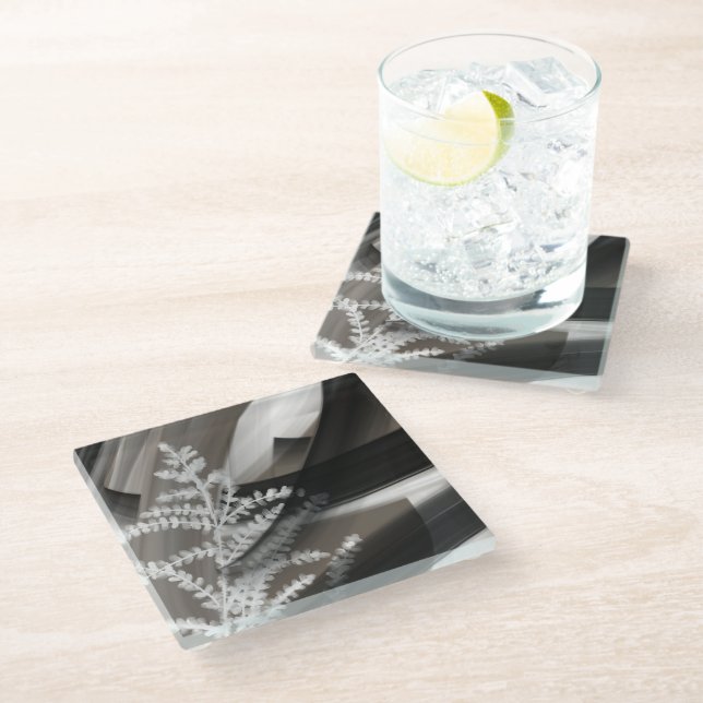 Glass Coaster Abstract Home Terra’s Tender Whisper (Angled)