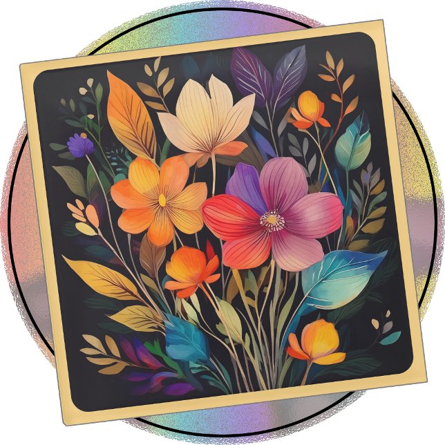 Glass COASTER - Beautiful & Colourful Flowers (Creator Uploaded)