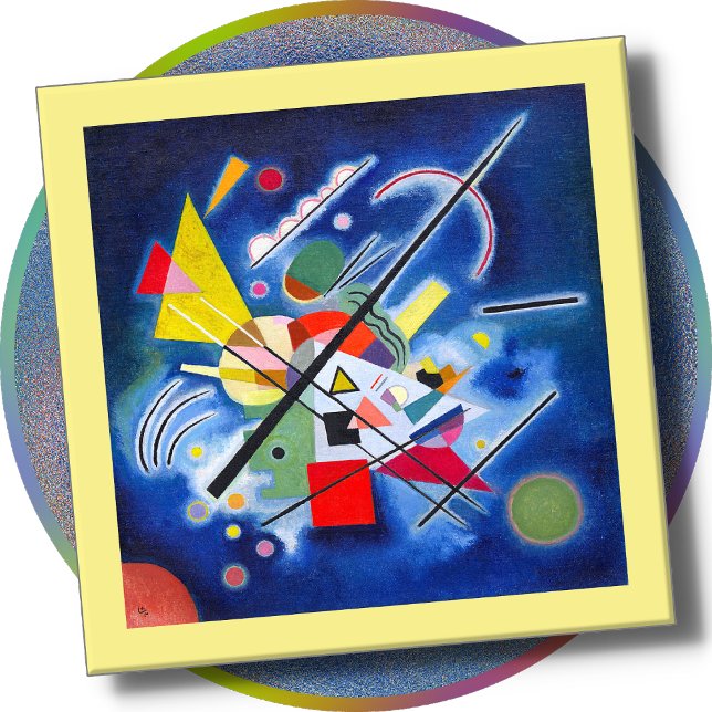 Glass COASTER - "Blue Painting" (1924) - Kandinsky (Creator Uploaded)