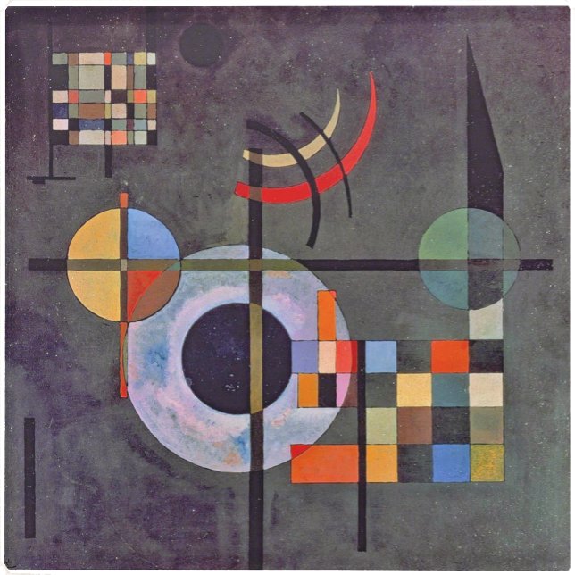 Glass COASTER - "Counter Weights" - W. Kandinsky (Creator Uploaded)