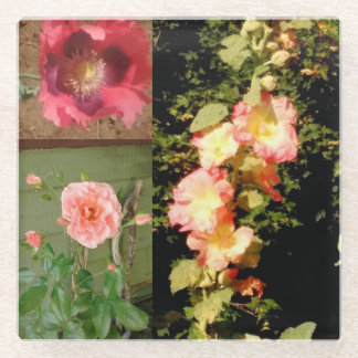 Glass Coaster Garden Flower