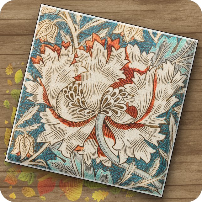 Glass COASTER -Honeysuckle Design -William Morris (Creator Uploaded)