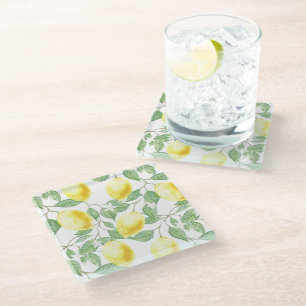 Glass Coaster-Lemons Glass Coaster