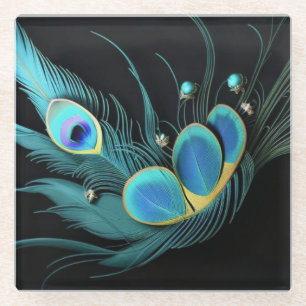 Glass Coaster/Majestic Peacock/Coaster Coaster