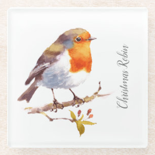 Glass Coaster - Robin Watercolours