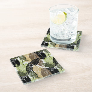 Glass Coaster Tropical Palms
