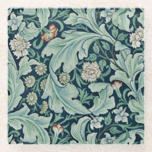 GLASS COASTER : WILLIAM MORRIS : FLORAL