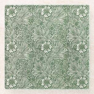 GLASS COASTER : WILLIAM MORRIS : MARIGOLDS