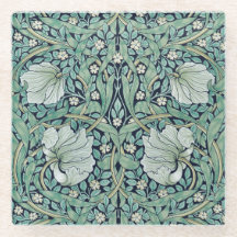 GLASS COASTER : WILLIAM MORRIS : PIMPERNEL
