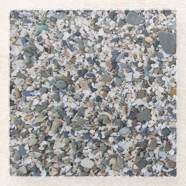 Glass Coaster With Picture of Stones (Front)