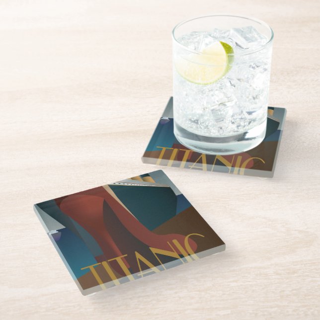 Glass Coasters - Titanic  (Angled)