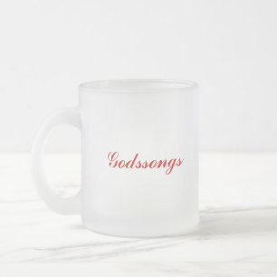 Glass Coffee Mug-Dead Red Frosted Glass Coffee Mug