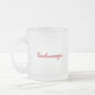 Glass Coffee Mug-Dead Red Frosted Glass Coffee Mug