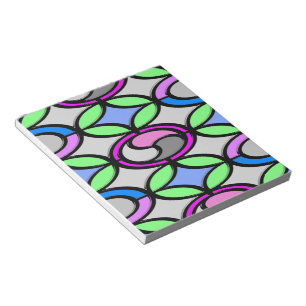 Glass colored tiled notepad