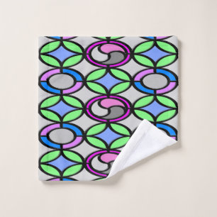 Glass colored tiled wash cloth