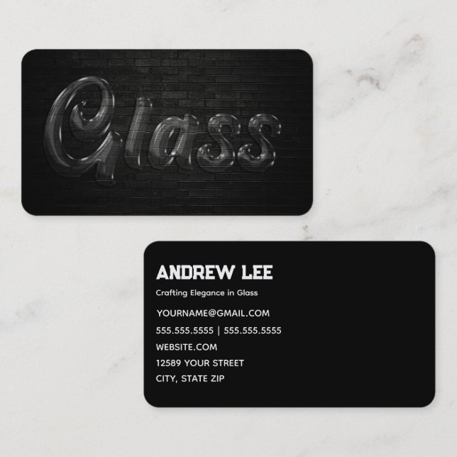 Glass Company Business Card (Front/Back)