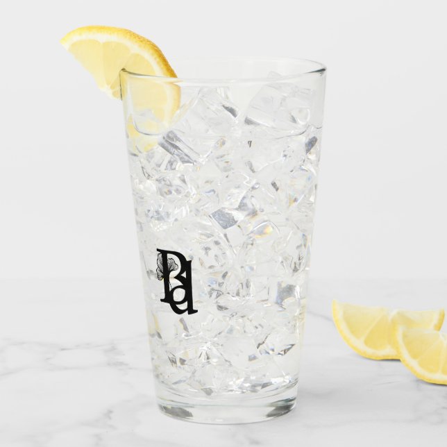 Glass Cup Abstract Trend Decor White Green (Front Ice)