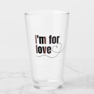Glass Cup In for love. Beautiful inscription