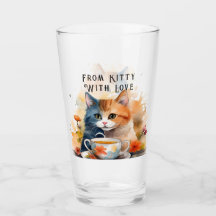 Glass Cup - Kitty Gift