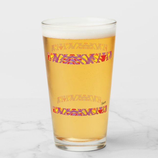 Glass Cup : No Beginnings No End (Front Filled)