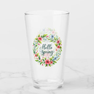 Glass Cup-Spring Floral Drinkware