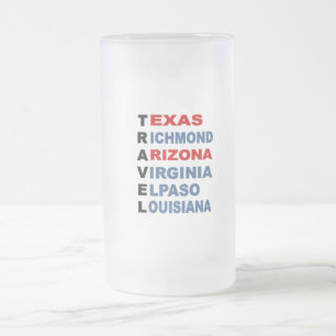 Glass cup TRAVEL USA
