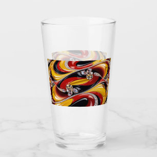 Glass cup with Belgian Colours