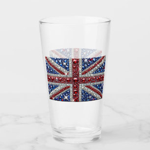 Glass cup with British Colours