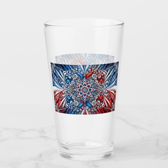 Glass cup with French Colours (Front)