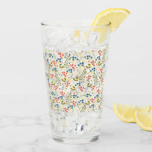 Glass Cup with seamless flower