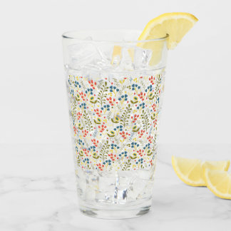 Glass Cup with seamless flower